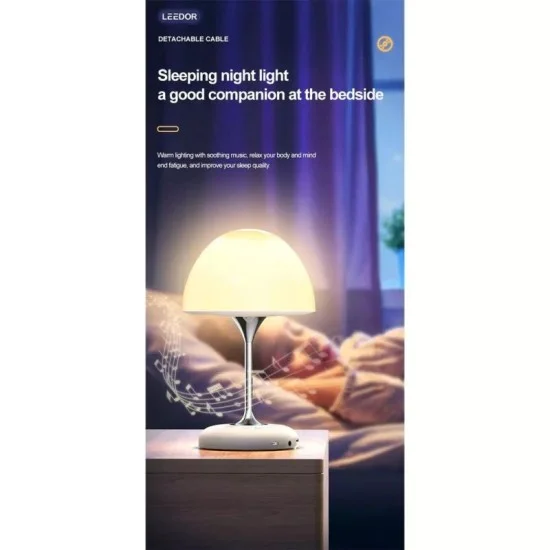 Leedor 7Color Lamp 4In1 Wireless Speaker - White